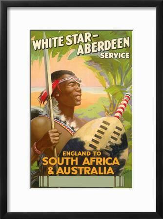 England To South Africa Australia White Star Line Aberdeen Service Art Print E Waters Art Com England To South Africa Australia White Star Line Aberdeen Service Art Print E Waters Art Com