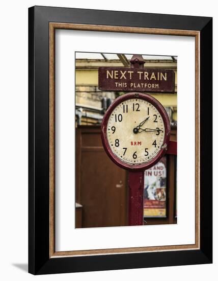 England, West Yorkshire. Keighley and Worth Valley Railway, steam trains, 5-miles up Worth Valley t-Emily Wilson-Framed Photographic Print