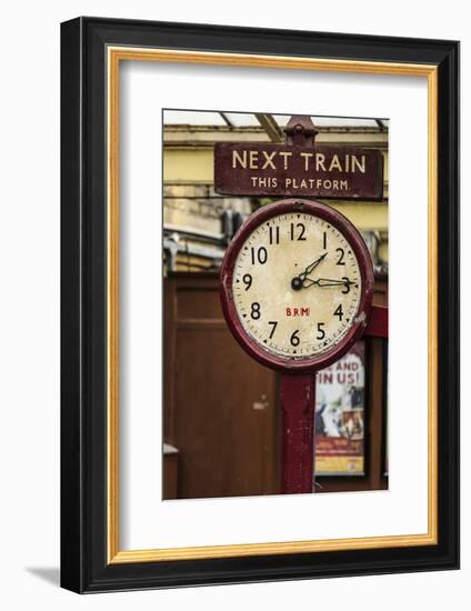 England, West Yorkshire. Keighley and Worth Valley Railway, steam trains, 5-miles up Worth Valley t-Emily Wilson-Framed Photographic Print