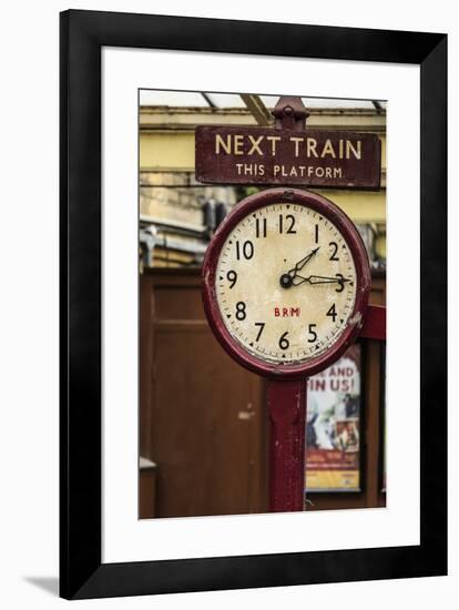 England, West Yorkshire. Keighley and Worth Valley Railway, steam trains, 5-miles up Worth Valley t-Emily Wilson-Framed Photographic Print