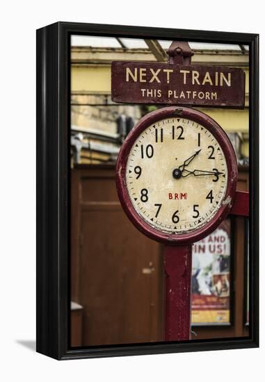 England, West Yorkshire. Keighley and Worth Valley Railway, steam trains, 5-miles up Worth Valley t-Emily Wilson-Framed Premier Image Canvas