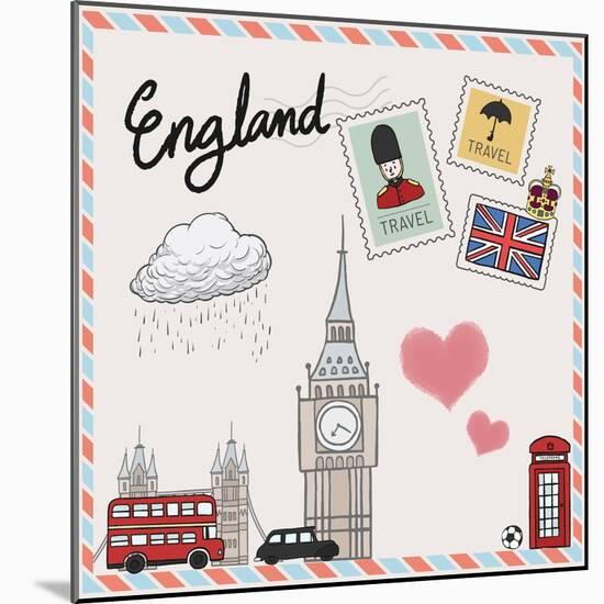 England-The Font Diva-Mounted Giclee Print