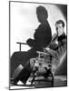 English Actor Laurence Olivier (1907-1989) Seated on a Chair's Director C. 1939-null-Mounted Photo