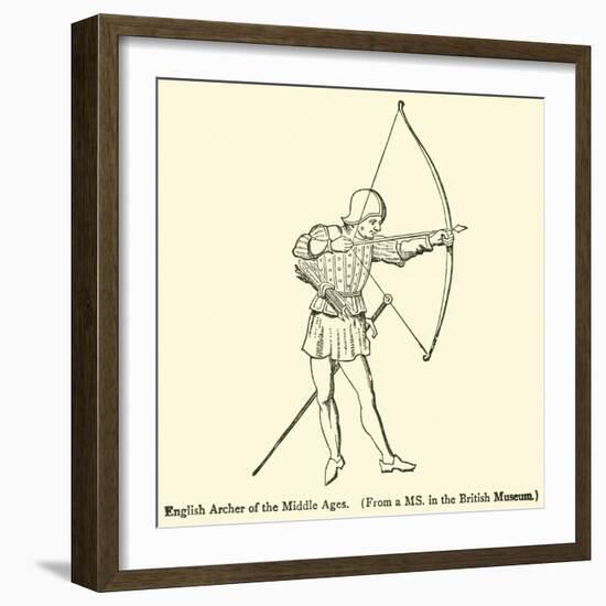 English Archer of the Middle Ages-null-Framed Premium Giclee Print