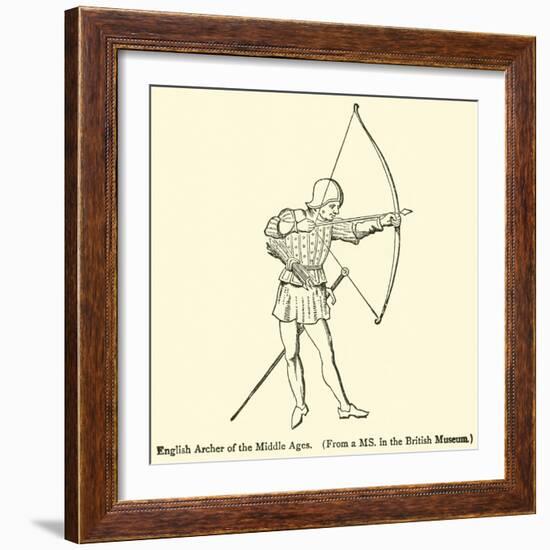 English Archer of the Middle Ages-null-Framed Giclee Print