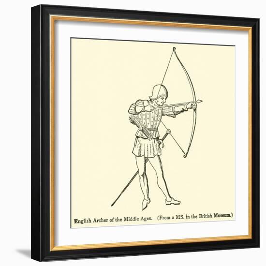 English Archer of the Middle Ages-null-Framed Giclee Print