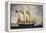 English Barquentine Sea Breeze Leaving Port of Livorno, 1864-null-Framed Premier Image Canvas