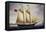 English Barquentine Sea Breeze Leaving Port of Livorno, 1864-null-Framed Premier Image Canvas