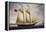 English Barquentine Sea Breeze Leaving Port of Livorno, 1864-null-Framed Premier Image Canvas