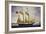 English Barquentine Sea Breeze Leaving Port of Livorno, 1864-null-Framed Giclee Print