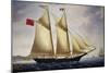 English Barquentine Sea Breeze Leaving Port of Livorno, 1864-null-Mounted Giclee Print