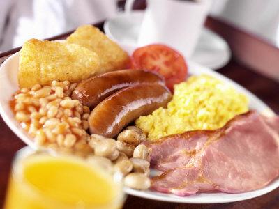 English Breakfast Bacon Scrambled Egg Sausages Beans Etc Photographic Print Art Com