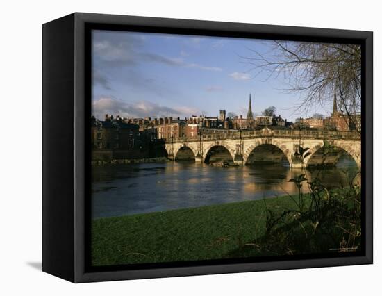 English Bridge, Shrewsbury, Shropshire, England, United Kingdom-Christina Gascoigne-Framed Premier Image Canvas