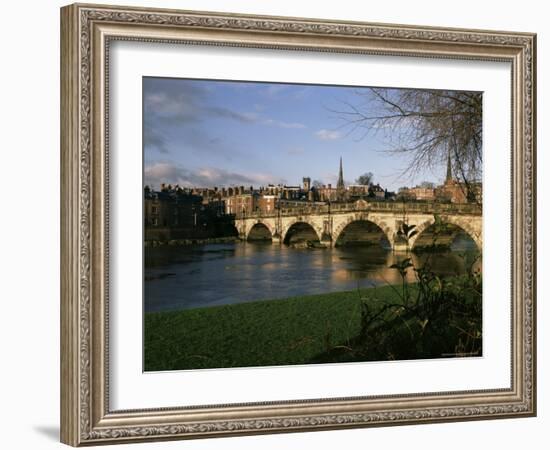 English Bridge, Shrewsbury, Shropshire, England, United Kingdom-Christina Gascoigne-Framed Photographic Print