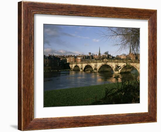 English Bridge, Shrewsbury, Shropshire, England, United Kingdom-Christina Gascoigne-Framed Photographic Print