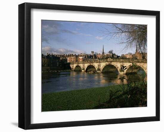 English Bridge, Shrewsbury, Shropshire, England, United Kingdom-Christina Gascoigne-Framed Photographic Print