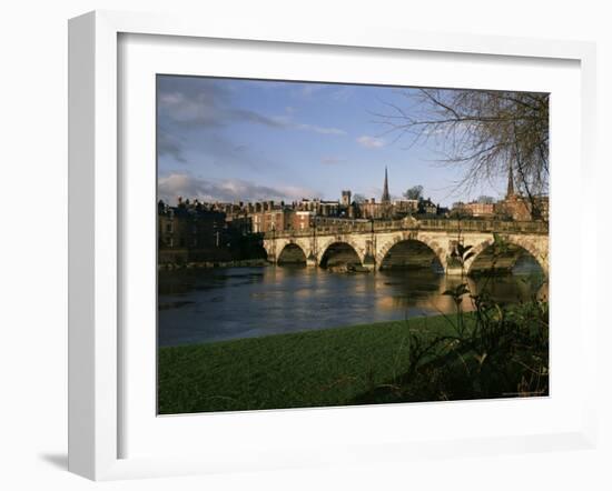 English Bridge, Shrewsbury, Shropshire, England, United Kingdom-Christina Gascoigne-Framed Photographic Print