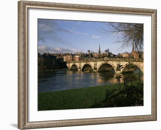 English Bridge, Shrewsbury, Shropshire, England, United Kingdom-Christina Gascoigne-Framed Photographic Print