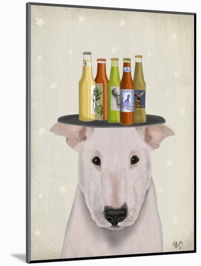 English Bull Terrier Beer Lover-Fab Funky-Mounted Art Print