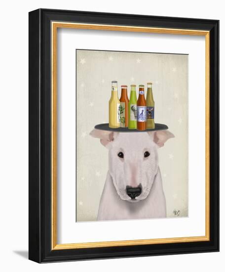 English Bull Terrier Beer Lover-Fab Funky-Framed Art Print