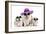 English Bulldog Adult and Puppies Wearing-null-Framed Photographic Print