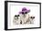 English Bulldog Adult and Puppies Wearing-null-Framed Photographic Print