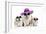 English Bulldog Adult and Puppies Wearing-null-Framed Photographic Print