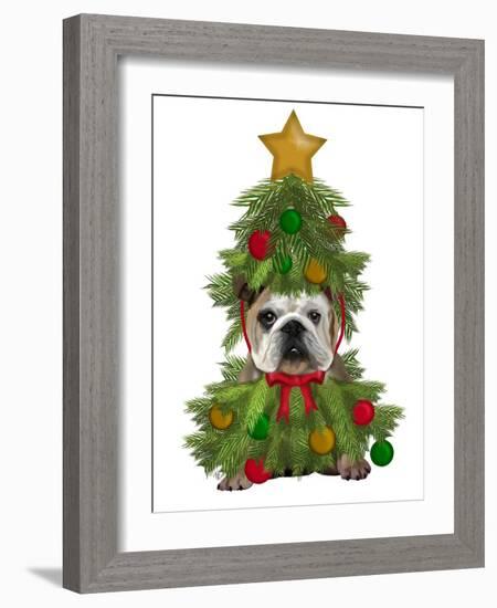 English Bulldog, Christmas Tree Costume-Fab Funky-Framed Art Print