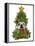 English Bulldog, Christmas Tree Costume-Fab Funky-Framed Stretched Canvas