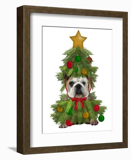 English Bulldog, Christmas Tree Costume-Fab Funky-Framed Art Print