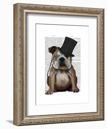 English Bulldog, Formal Hound and Hat-Fab Funky-Framed Art Print