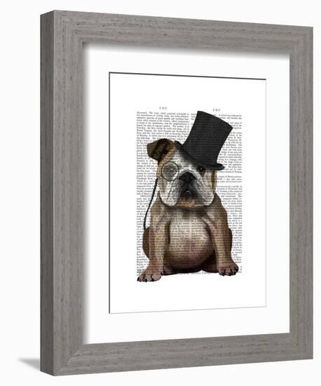 English Bulldog, Formal Hound and Hat-Fab Funky-Framed Art Print