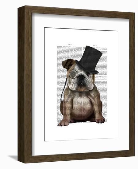 English Bulldog, Formal Hound and Hat-Fab Funky-Framed Art Print