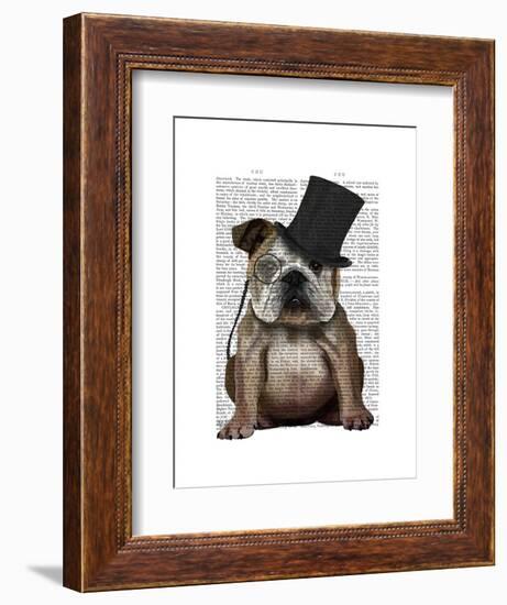 English Bulldog, Formal Hound and Hat-Fab Funky-Framed Art Print