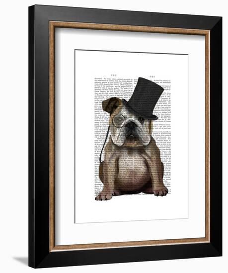 English Bulldog, Formal Hound and Hat-Fab Funky-Framed Art Print