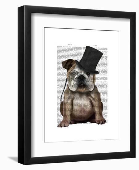 English Bulldog, Formal Hound and Hat-Fab Funky-Framed Art Print