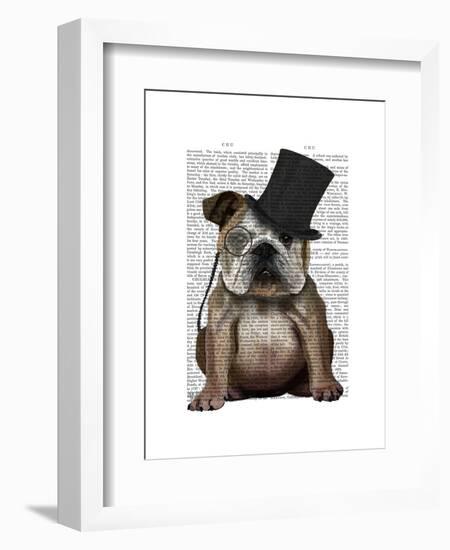 English Bulldog, Formal Hound and Hat-Fab Funky-Framed Art Print