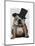 English Bulldog, Formal Hound and Hat-Fab Funky-Mounted Art Print