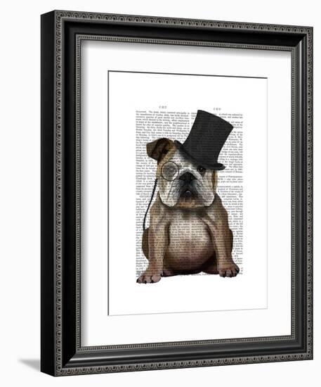 English Bulldog, Formal Hound and Hat-Fab Funky-Framed Art Print