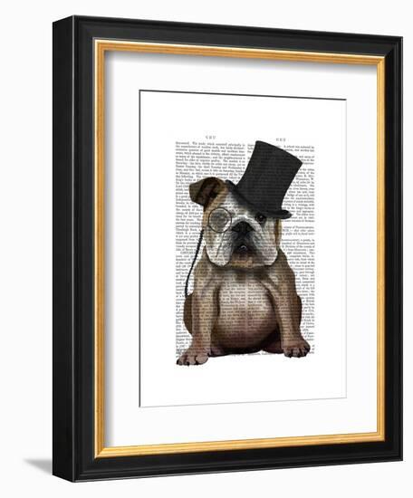 English Bulldog, Formal Hound and Hat-Fab Funky-Framed Art Print