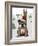 English Bulldog, Skiing-Fab Funky-Framed Art Print