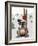 English Bulldog, Skiing-Fab Funky-Framed Art Print