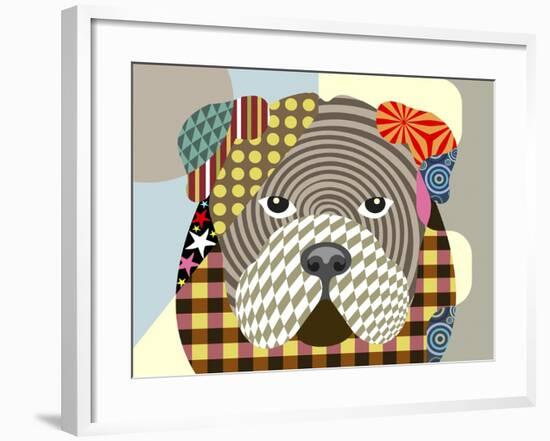 English Bulldog-Adefioye Lanre-Framed Giclee Print