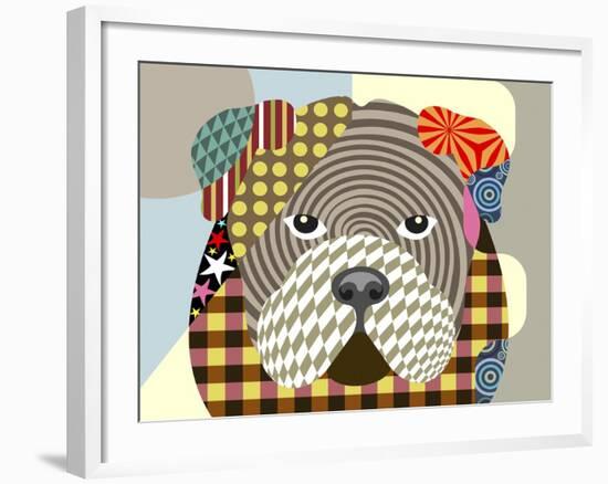 English Bulldog-Adefioye Lanre-Framed Giclee Print