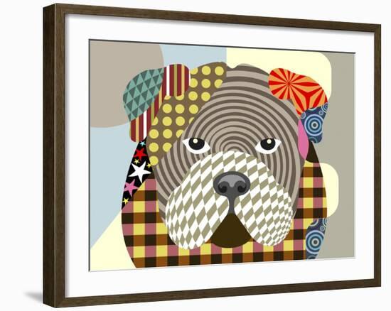 English Bulldog-Adefioye Lanre-Framed Giclee Print