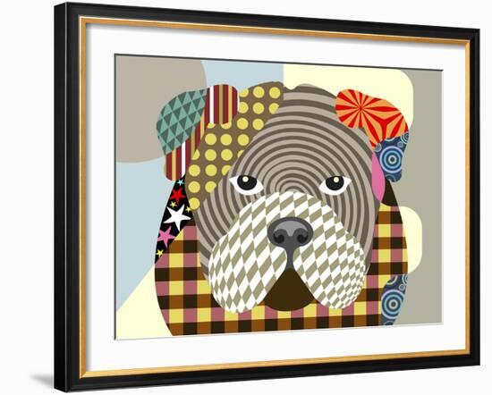 English Bulldog-Adefioye Lanre-Framed Giclee Print