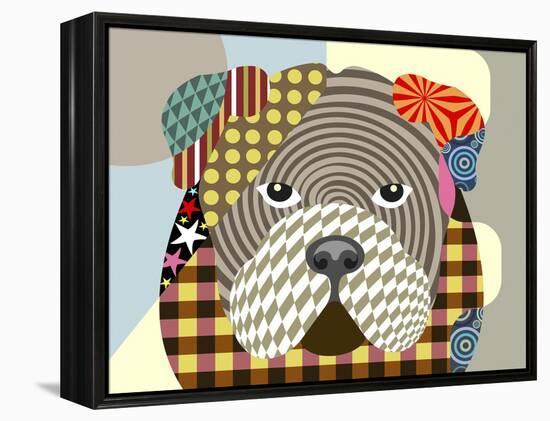 English Bulldog-Adefioye Lanre-Framed Premier Image Canvas