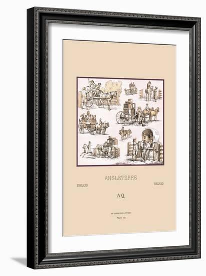 English Carriages and Wagons-Racinet-Framed Art Print