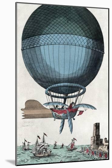 English Channel Balloon Crossing, 1785-Library of Congress-Mounted Photographic Print