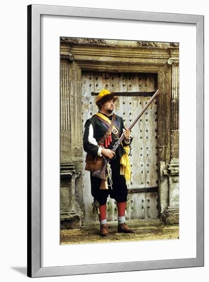 English Civil War Musketeer, Re-Enactment-null-Framed Giclee Print